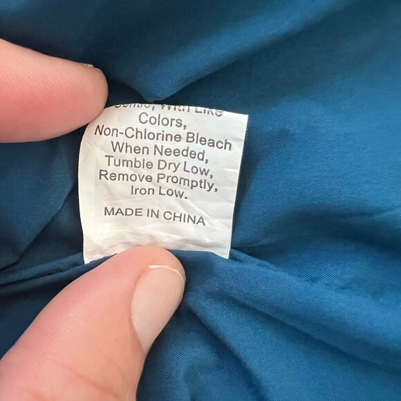 Kirundo Women’s Long Sleeve Blue V Neck Knee Length Dress Size Large - Picture 9 of 9